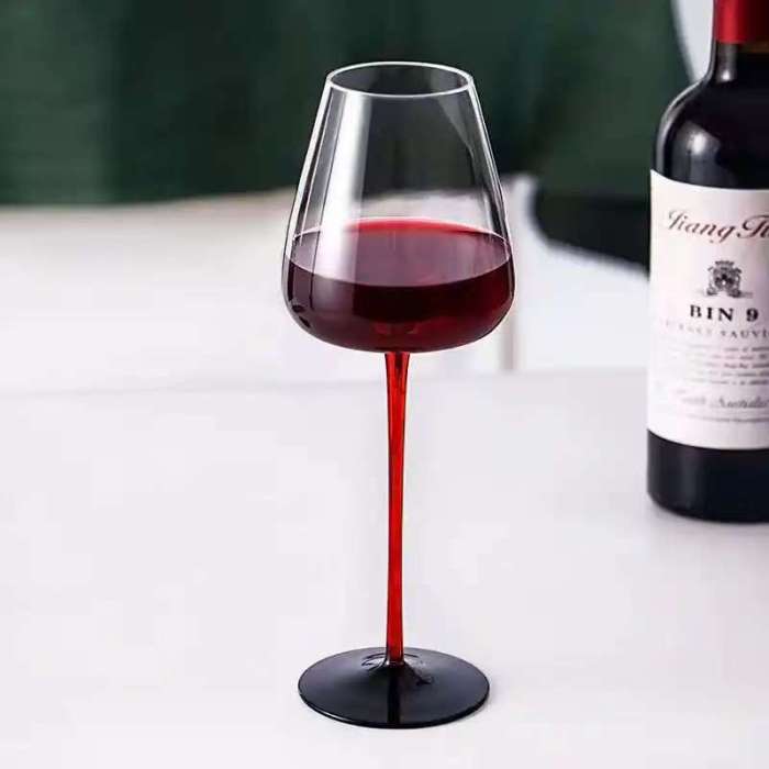Copas de vino tinto de cuarzo duradero