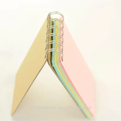 kraft paper cover Spiral Notebook & sticky notes spiral notepad