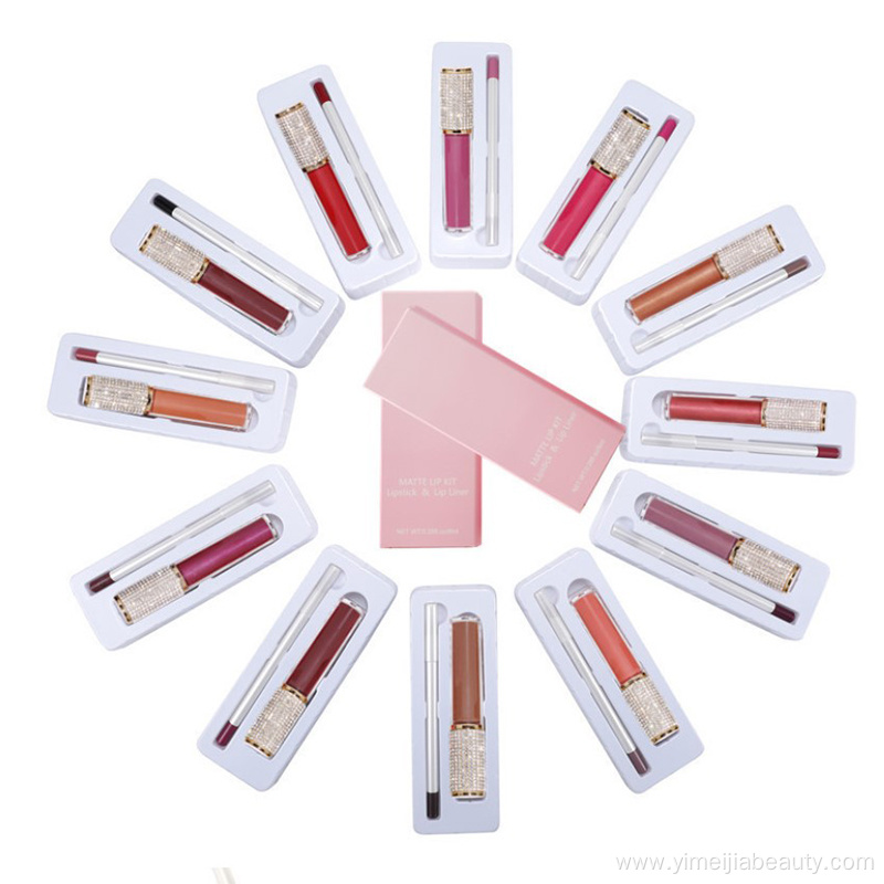 Lipstick Private Label Lip Liner Lipstick Set 2in1
