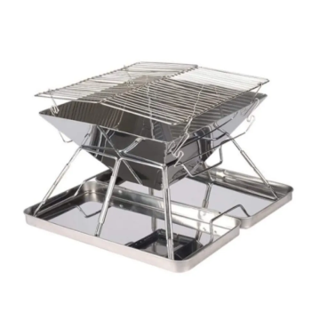 Portable Backpacking Stove: Foldable Wood Burning Grill and Camping Fire Pit