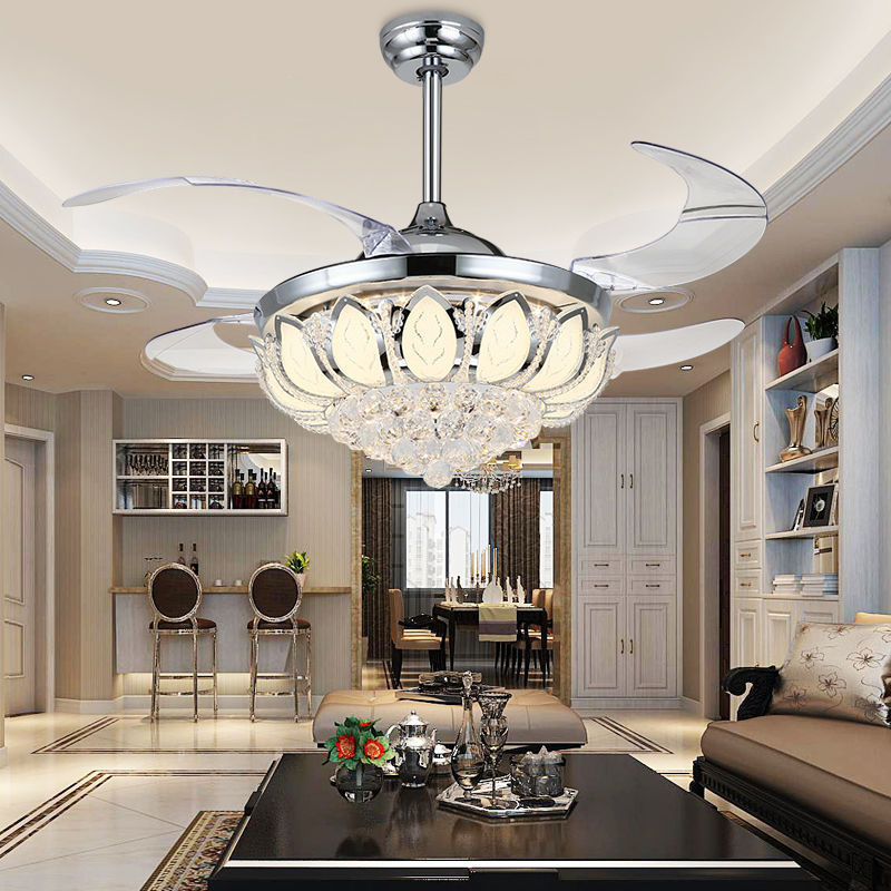 Electric Bedroom Ceiling Fan LightofApplicantion Silver Ceiling Fan