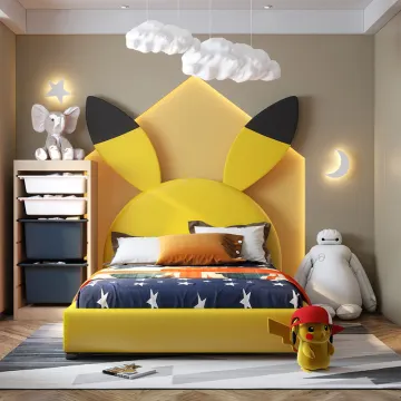 Pikachu bed Modern children's bed Cartoon bed