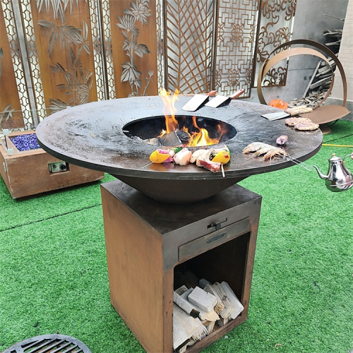Corten Bbq Rusty corten barbecue charcoal bbq grills Factory