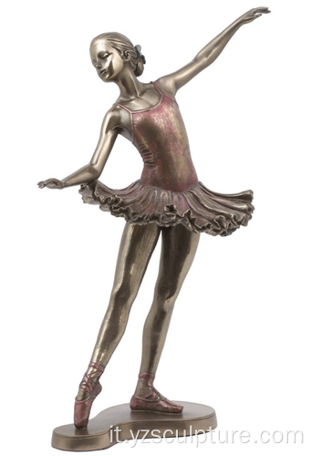 Statua di ballerino di balletto di bronzo elegante in vendita