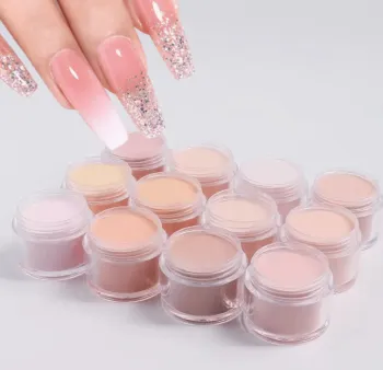 Wholesale Professional Smooth Self Leveling Glitter 3 in 1 Acrylic Powder Jars