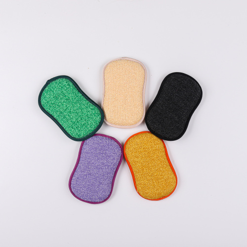 Microfiber Dish Scrubber Strong Cleaning Ability Kitchen Sponge Pad Factory