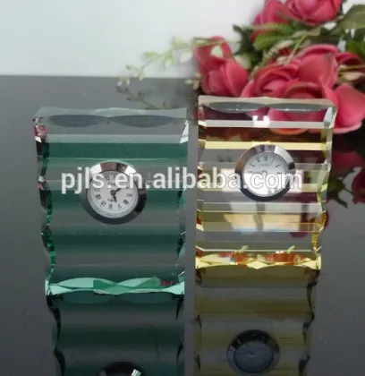 jade glass antique decorative bedside clock