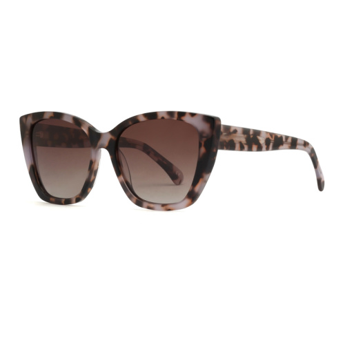 Women Oversized Cat Eye Uv400 Polarized Acetate Sunglasses