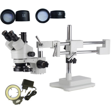 3.5X-90X Simul-Focal Microscope with Double Boom Stand and Trinocular Zoom