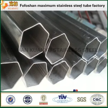 KUANYU thick wall sus304 hex stainless steel tubing