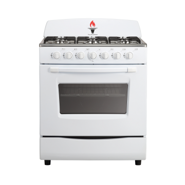 White Warna Freestanding 6-Burners Gas Oven di Bolivia