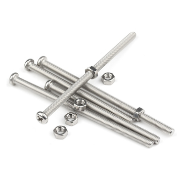 304 Stainless Steel Custom Machine Screws: 100mm & 200mm Cross Recessed Pan Head Phillips with Extra Length and Partially Threaded Options