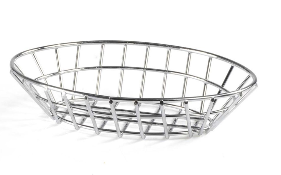 Stainless Steel304 Silver Oval Wire Bread Basket