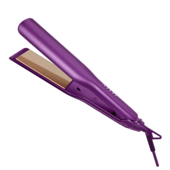 2-in-1 LED Temp Indicator Hair Iron with Private Mode - Titanium Plate Straightener & Curler