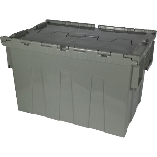 Hinged lidded plastic crate moulds