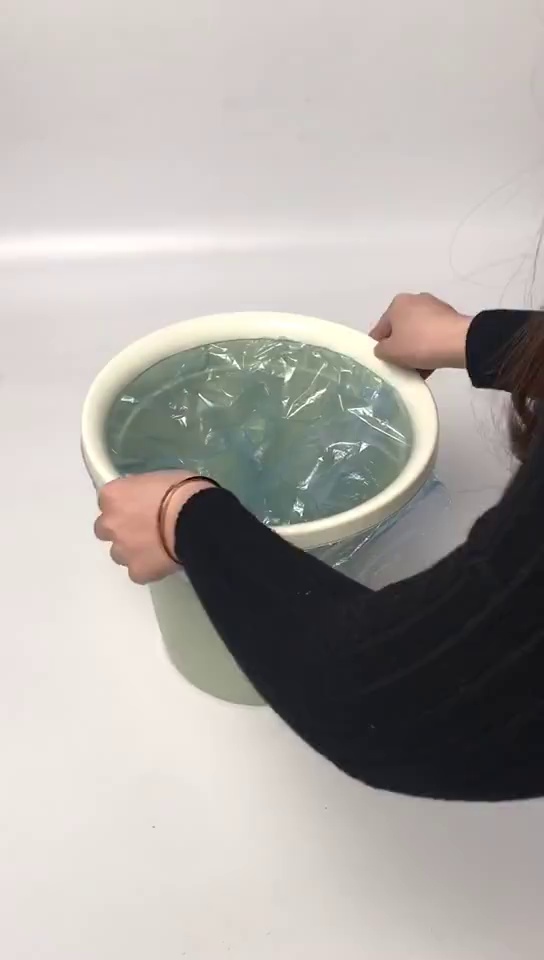 Plastic Ring Trash Can, Household Open Top Waste Bin, Multifunctional Decorative Garbage Bucket for Bedroom Kitchen Living Room