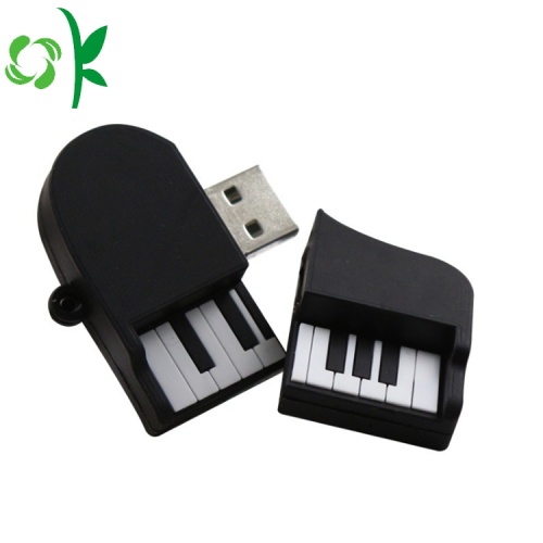 กล่องเคสฝุ่นซิลิโคน USB แบบเปียโนน่ารัก