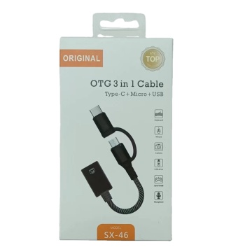 Factory Direct Sales: Type C + Micro USB 3-in-1 Conversion Cable
