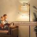 Remote control LED Bohemian rope arc floor lamp