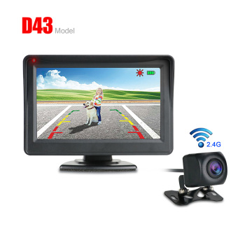 Universal 4.3 Inch Car Monitor with Wireless Reversing Camera and Parking Sensor