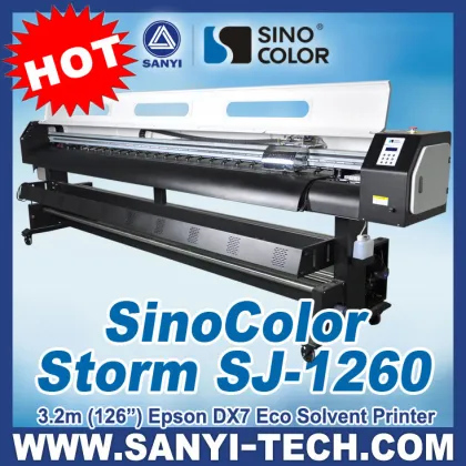 Eco Solvent Plotter Dx7 / Plotter, Sinocolor Sj1260, 3.2m with Epson Dx7 Heads