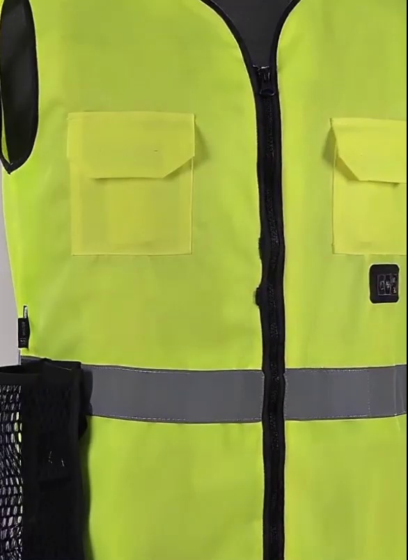 Integrated Cooling Safety Vest, Fluorescent Yellow