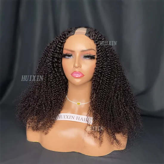 Wholesale Cheap High Quality Wavy Virgin Remy Human Hair Wigs - Indian & Brazilian Kinky Curly U Part