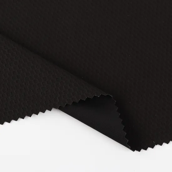 Casual Fabric Jacquard Mesh Bonded PU Waterproof Jackets for Men