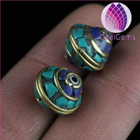 wholsale loose handmade gold buddhism space copper beads