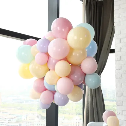 Macaron color themed balloons