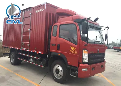 4.2m 109hp Red Color Van Truck