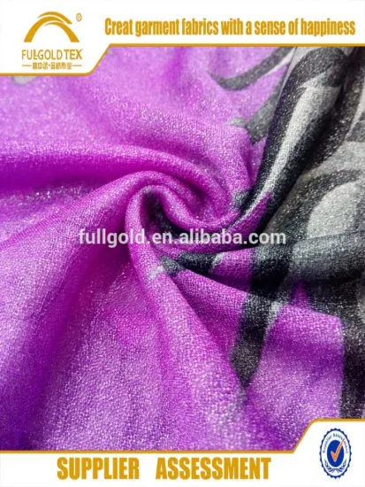 2016 Hot sale wholesale knitting chiffon printed fabric with foil,chiffon maxi dresses in shaoxing