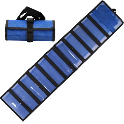 Waterproof Fishing Lure Wallet: 10-Pocket Saltwater Trolling Squid Lure Bag