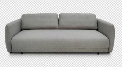 Foldable double armrest sofa