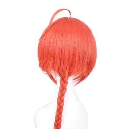 Orange Single Braid Kamui Cosplay Wig for Men - Ainizi 50 cm GINTAMA