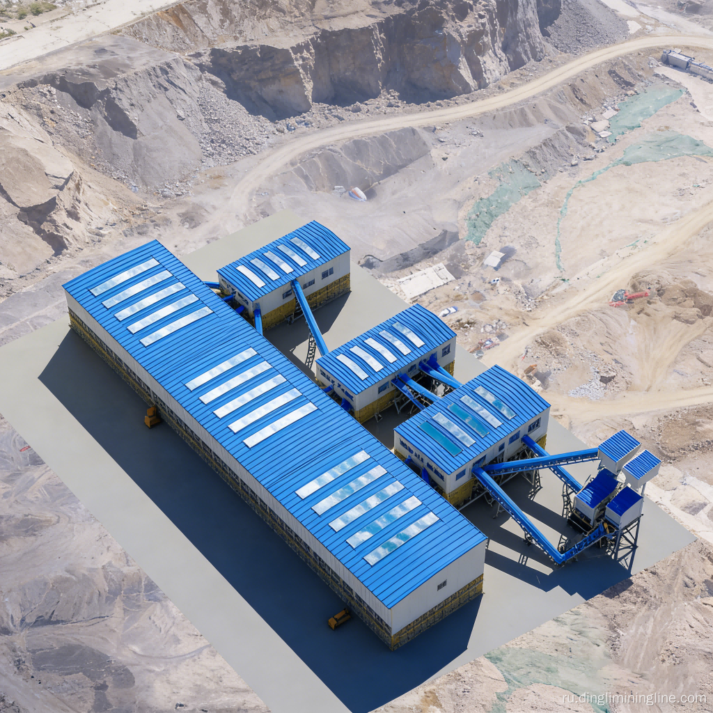 Линия по переработке известняка производительностью 1300-1500 тонн в час