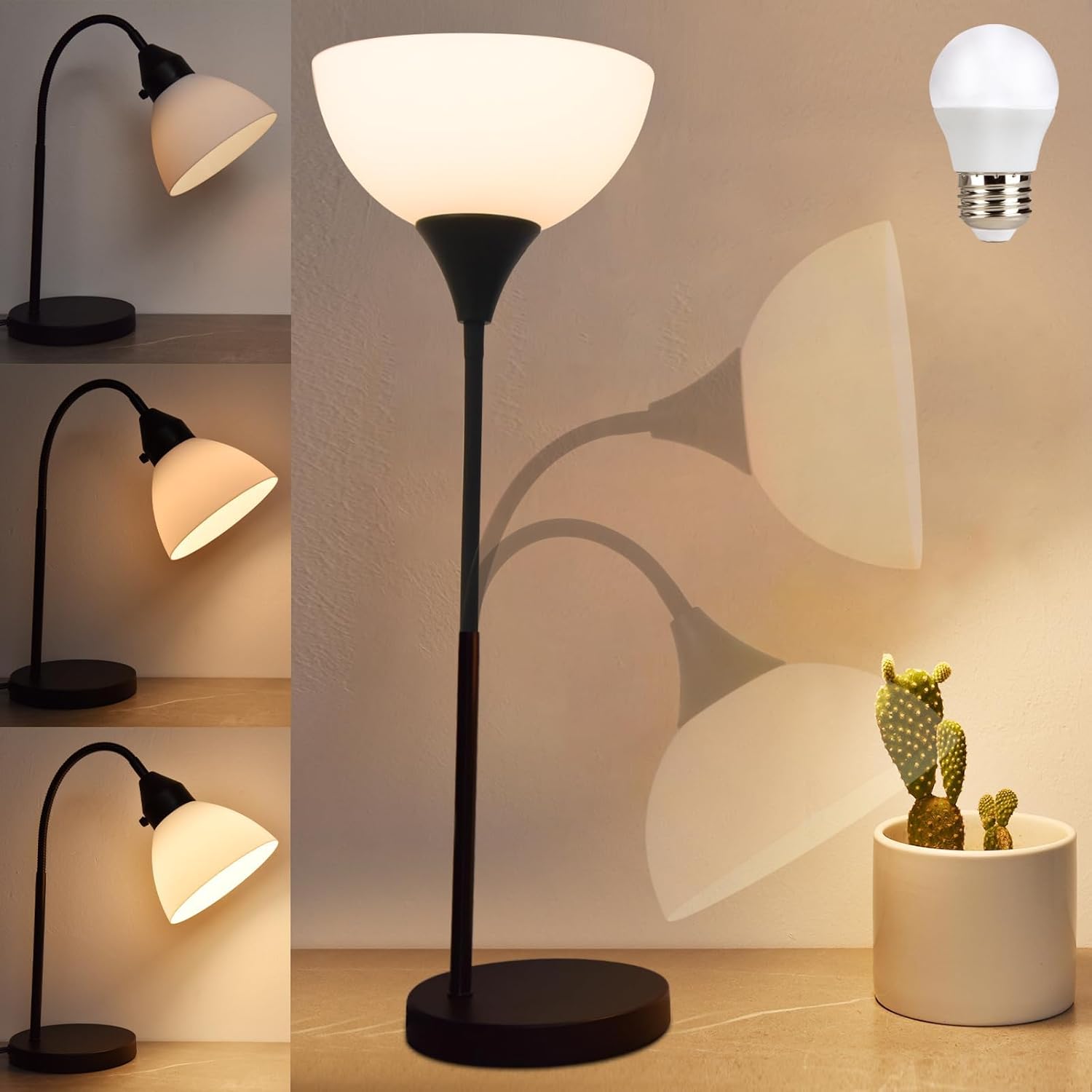 Compact 3-Level Dimmable LED Desk Lamp Rotary Control (3)