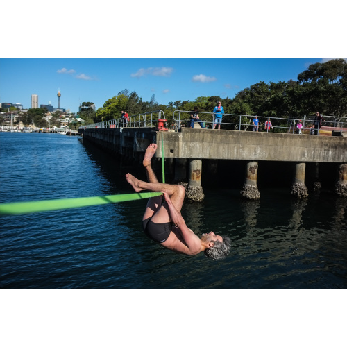 Línea deportiva Slack Line de 50 mm con línea de ayuda