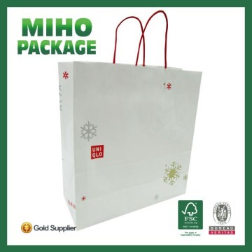 Factory U shap Paper shopping bags for clothes