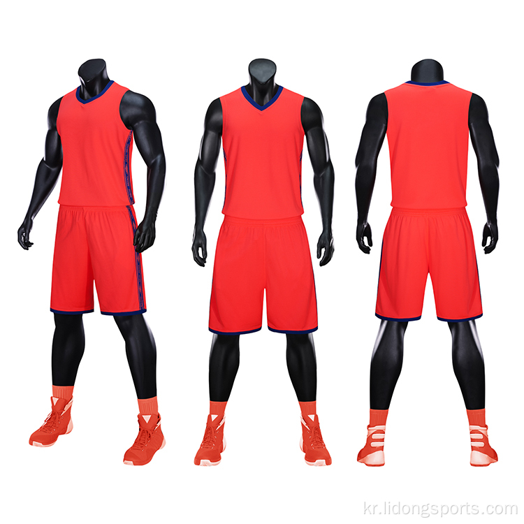 최신 디자인 남자 농구 셔츠 반바지 저지 유니폼