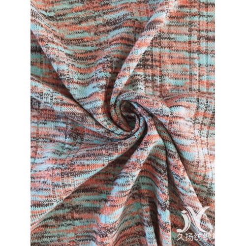 Multicolor Rib Slub Fabric Knit