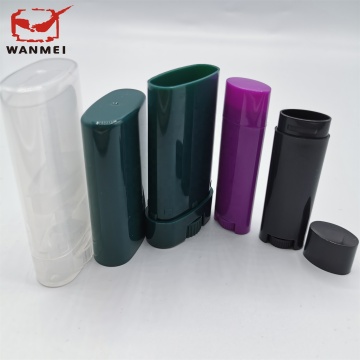 Colorful 15g Oval PP Plastic Deodorant Container Bottles