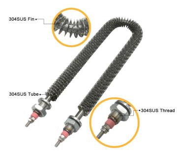 Ljxh Electric Air Finned Heater Elements - 1.5kw to 5kw, High-Precision & Customizable