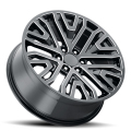 Réplica Chevy Wheels 6LUG Black Rim 22x9 moído