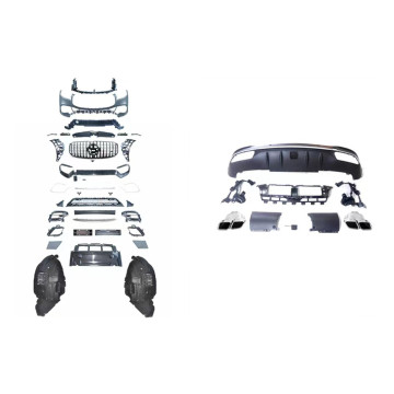 Mercedes-Benz GLS X167 2020-2022 GLS63 AMG Body Kit - Front Rear Bumper with Grille and Rear Diffuser Exhaust Pipe