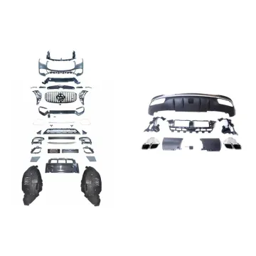 Mercedes-Benz GLS X167 2020-2022 GLS63 AMG Body Kit - Front Rear Bumper with Grille and Rear Diffuser Exhaust Pipe