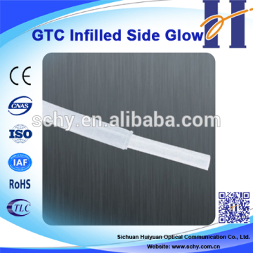 Infilled Side Emitting Cable Plastic Optic Fiber Cable for Interior lighting Decorations, HYPOC,GTC Series