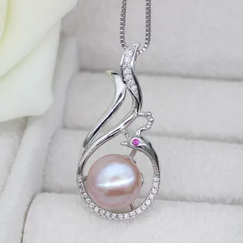 Drop Cultured Freshwater Pearl Pendant 9-10mm AAA