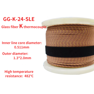 GG-K-24-SLE Glass 24AWG 1000ft K Thermocouple Compensating Wire
