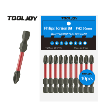 Tooljoy S2 Material 10Pcs Customizable Magnetic Screwdriver Bits Set: Comprehensive Tool Kit for Versatile Use